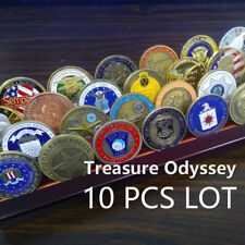 Featured Random Challenge Coin Lot 10 Pcs Multi Themes Police President Etc picture