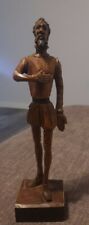 Vintage Hand Carved Wood Figurine Don Quixote by Ouro Artesania Spain #579 picture