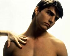 Tom Cruise beefcake pose with bare chest early 1980's era 8x10 real photo picture