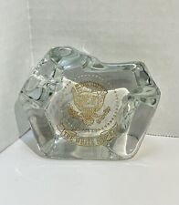 The White House Clear Art Glass Paperweight 