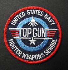 TOP GUN US NAVY WEAPONS SCHOOL EMBROIDERED PATCH 3.1 inches TOM CRUISE MAVERICK picture
