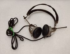 Vintage 1940s WW2 Headset HB-7 US Army Signal Corps R-14 Receivers Headphones picture