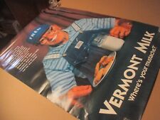 Vtg Fred Tuttle Vermont Department of Agriculture Drink Milk Full Size Poster  picture