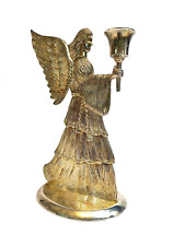 Vtg 1994 International Silver Co Silver Plated Angel With Taper Candle Holder 9