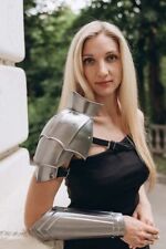 Medieval Lady Single Pauldron With Single Hand Bracer Larp Halloween Armor Set picture