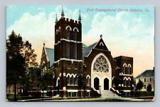 Waterloo Iowa First Congregational Church Vintage Postcard picture