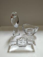 Assort VTG Collection 3 Nambe Glass Candle Holders, 
