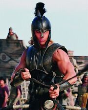 Brad Pitt beefcake muscle pose in tunic chariot race scene Troy 4x6 photo picture