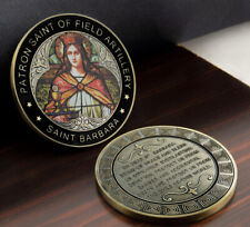 St Barbara Patron Saint of Artillery Oath Prayer Challenge Coin Military Badge picture