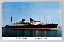 Grace Lines, SS Santa Rosa, Ships, Transportation, Antique Vintage Postcard picture