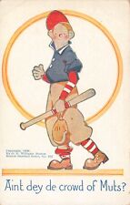1909 Boston Baseball Series OD Williams 102 Crowd of Muts Postcard 5.5