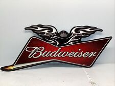 Budweiser Beer METAL SIGN motorcycle 2006 Anheuser Busch VERY RARE picture