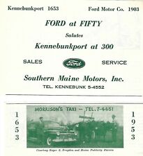 1953 Kennebunkport Maine Advertisements Ford at Fifty Morrison's Taxi picture