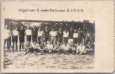 Vintage German Football Soccer RPPC Photo Postcard Goppingen Gegen Essingen 2:0 picture
