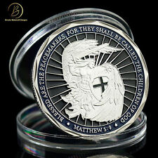 God Bless the Police Matthew 5:9 and Prayer Challenge Coin picture