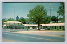 Douglas GA-Georgia, Blue Top Motel, 50's Cars, Advertising, Vintage Postcard picture