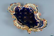 Josef Steidl Znain Majolica Cobalt And Gold Antique Dish picture