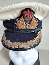 British Navy Officer Hat Cap Gieves 1952-1974 British Naval Cap Uniform QEII picture