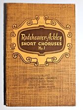 Rodeheaver-Ackley Short Choruses No. 1 vintage Christian religious music book   picture