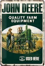 John Deere Farming Quality Agriculture Equipment Rustic Metal Sign 8x12 Inches picture
