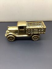 Antique Vintage 1920’s Solid Brass Model T Delivery Truck W/ Original Sticker picture