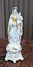 Antique Vieux paris porcelain madonna religious figurine statue picture