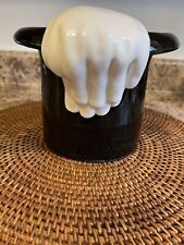 Vintage 1980’s Enesco Ceramic Ice Bucket Top Hat With White Gloves picture