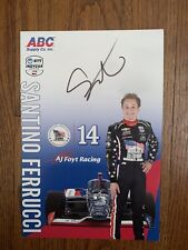 Santino Ferrucci Indianapolis Indy 500 Signed Car Promo Card Autographed 2023 v2 picture