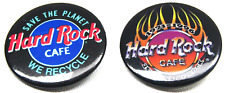 2x Hard Rock Cafe Pinback Buttons Collectible Pins 25 Years & Save The Planet picture