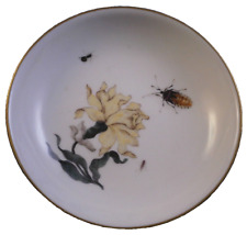 Antique 18thC 1740 Meissen Porcelain Woodcut Flower Saucer Porzellan Untertasse picture