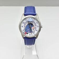 Disney Timex Watch Eeyore With Date Indicator Blue Leather Band 33MM NEW BATTERY picture