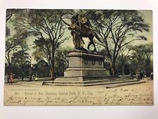 vintage 1905 statue of gen sherman central park NY undivided back postcard picture