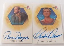 Star Trek TOS 35th Ann. both autograph cards A23 Rhodes Reason A32 Peter Duryea picture
