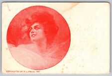 PORTRAIT OF GLAMOR COPYRIGHTED BY R L WELLS 1907 ANTIQUE POSTCARD picture