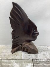 Vintage Ironwood Hand Carved MCM Figurine Statue Sculpture 8.25”Great picture
