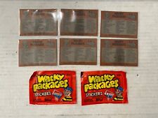 1986 Topps Wacky Package Album Sticker Packs (2)  Sealed Lot W/ 6 1973 Cards B23 picture