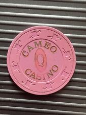 🌋❄️ .50 50¢ cent POKER CHIP Cameo Casino GAMBLING TOKEN CA Stockton  TH&C 👧 picture