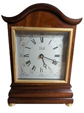 Vintage Comitti of London Mantel Clock in Mahogany Case with Arched Top, Brass picture