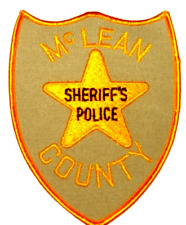 MC LEAN COUNTY ILLINOIS IL Sheriff’s Police Patch GOLD STAR XL 6”  picture