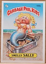 1986 TOPPS GARBAGE PAIL KIDS  SMELLY SALLY WHITE SPLOTCH ERROR CARD SERIES 3 picture