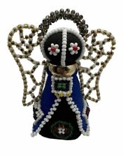 African Folk Art Angel Handmade Beaded Ceremonial Figurine Vintage  picture