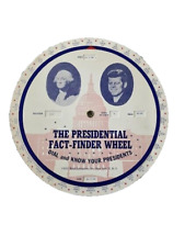 Vintage 1961 THE PRESIDENTIAL FACT-FINDER WHEEL George Washington John Kennedy picture