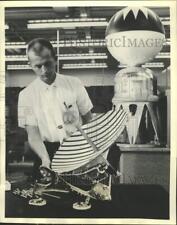 1962 Press Photo Altimeter mechanism is adjusted on Ranger 5 Lunar Capsule picture