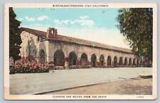 Mission Hills California, Mission San Fernando Cloister Arches, Vintage Postcard picture