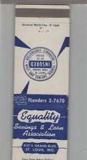 Matchbook Cover - Equality Savings & Loan Association St. Louis, MO picture