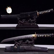 Top Hitatsura(皆烧) Hamon T10 Steel  Clay Tempered  Japanese Samurai Tanto Sword picture