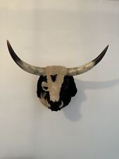 Vintage California Fiber Artist Long Horn Bull Head Mount picture