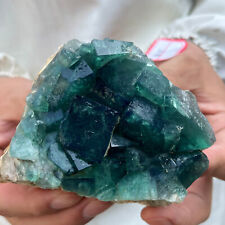 465g NATURAL Green Cube FLUORITE Quartz Crystal Cluster Mineral Specimen picture