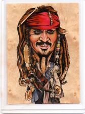 2023 BREYER CRAZY CARICATURES JOHNNY DEPP AS JACK SPARROW WOOD CHASE CARD  picture