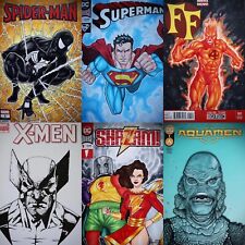 Original Custom Blank Sketch Cover Artwork DC Comics Marvel Comics Commissions picture